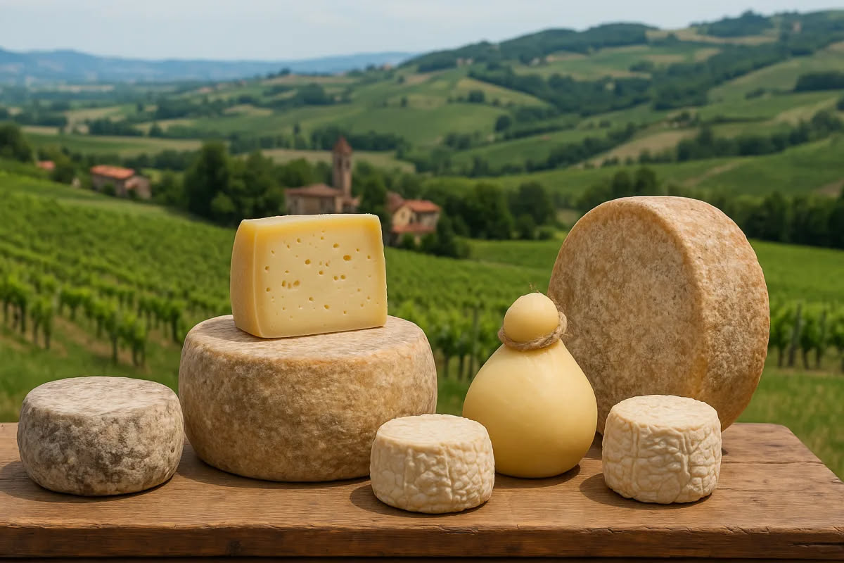Dettaglio di due pizza a confronto: una con formaggio fresco che mostra bruciature dorate e superficie irregolare, l'altra con formaggio industriale dal colore uniformemente giallo e liscio
