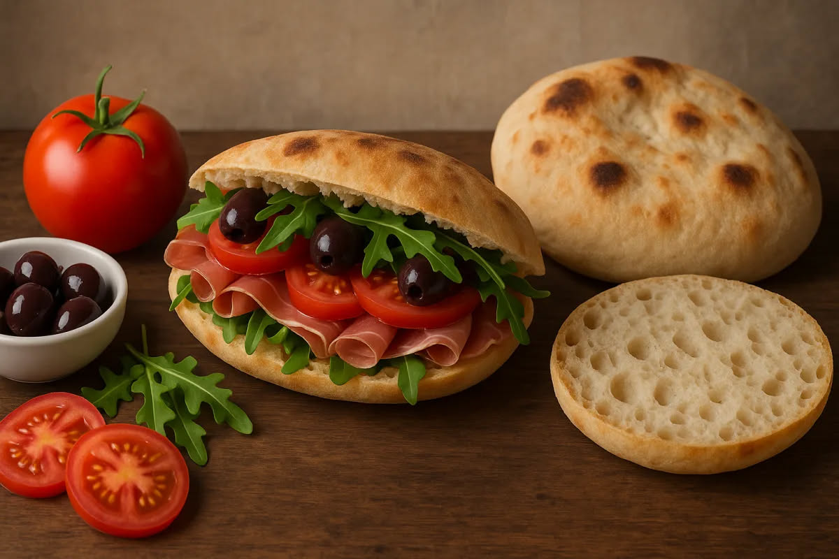 Impasto di pizza con lievito madre in una ciotola di vetro, con bolle di fermentazione visibili e consistenza alveolata
