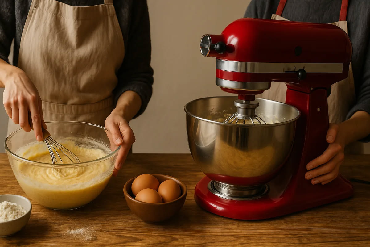 Impastatrice professionale a spirale con ciotola in acciaio inox, impasto giallo in lavorazione, farina bianca sugli orli, ambiente di laboratorio pizzeria