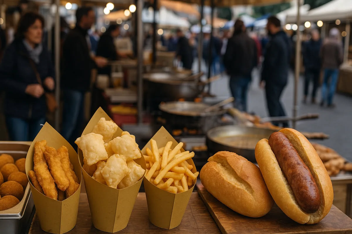 Pizza fritta appena uscita dall'olio, croccante e dorata, posizionata su carta assorbente bianca con gocce di olio che scendono