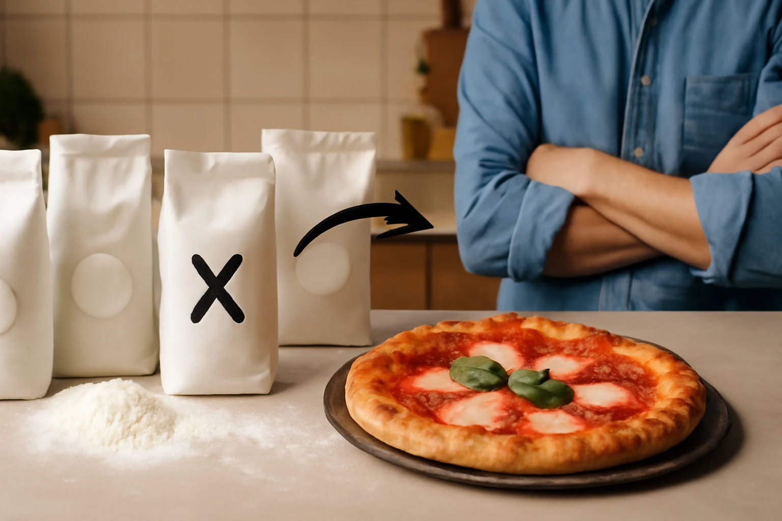 Piazza San Ferdinando a Napoli nella metà dell'Ottocento con venditori ambulanti di pizza davanti ai forni, uomini con bige di legno piene di pani appena cotti, donne e bambini che acquistano fette si
